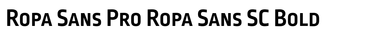Ropa Sans Pro Ropa Sans SC Bold